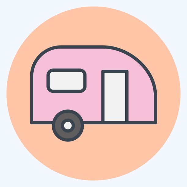 图标商队。适用于汽车标志。颜色风格交配。简单的设计可编辑。设计模板向量。简单的说明图片下载