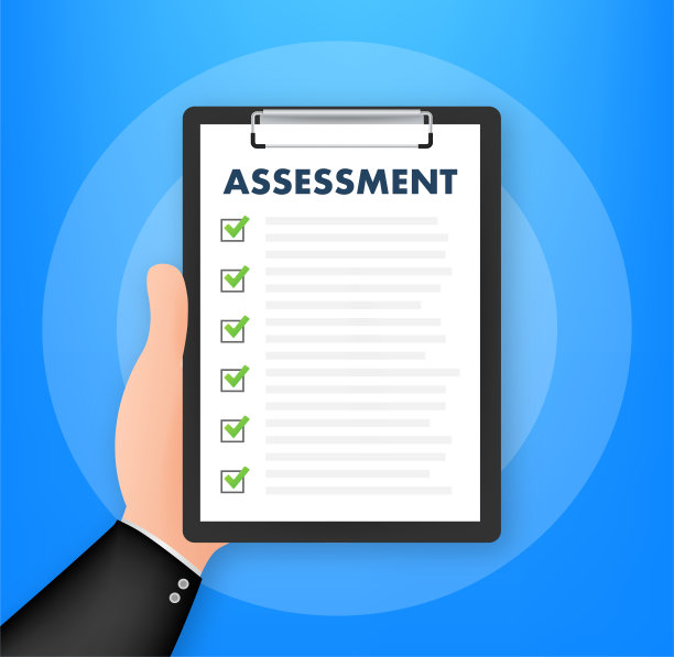 带评估的剪贴板检查表。服务用户体验评估。矢量插图。图片下载