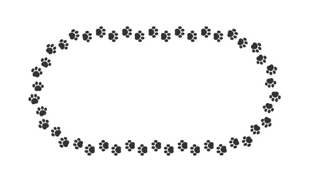 动物爪印trail frame剪贴画图片下载