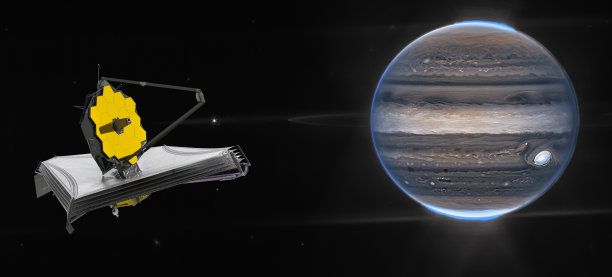 詹姆斯·韦布空间望远镜观测木星，天文学图片下载