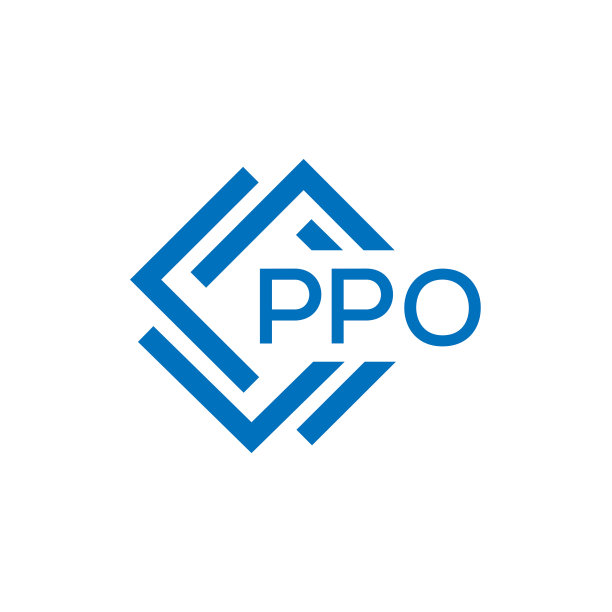 Ppo字母logo设计在白色背景Ppo图片下载