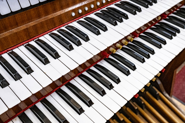 教堂管风琴键盘图片下载