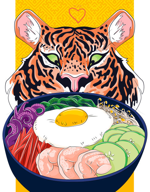 拌饭和老虎图片下载