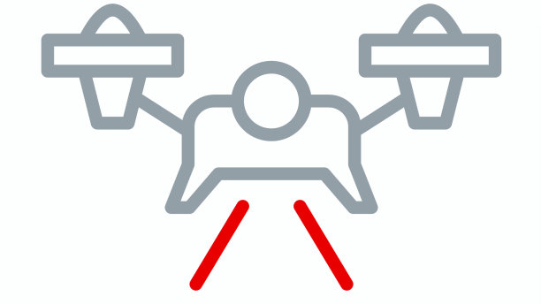 线无人机飞行图标孤立在白色图片下载