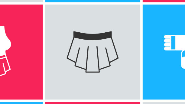 设置冬季围巾汗衫和裙子图标图片下载