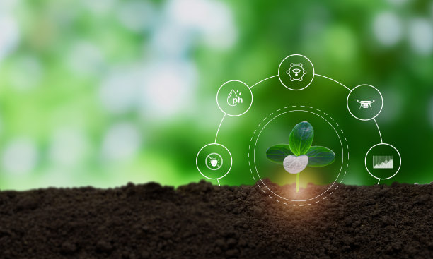 智慧农业，农业理念。 利用数据增强的混合虚拟现实集成人工智能结合深度、机器学习、数字双胞胎、5G、工业4.0等技术进行改进。图片下载