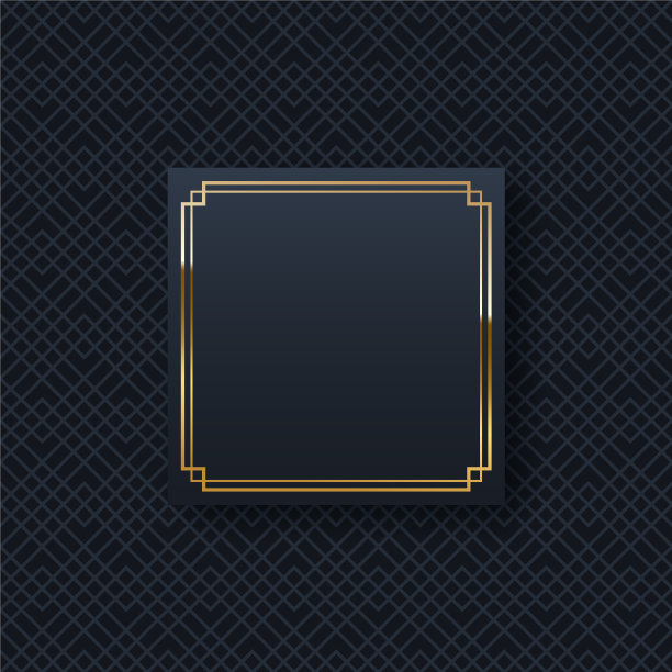 黄金框架极简模板与文本空间图片下载