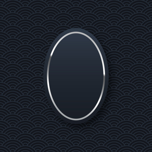 银色椭圆框架极简模板与文本图片下载