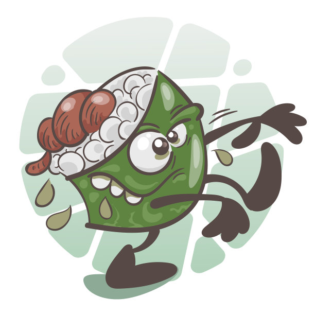 寿司僵尸是一个有趣的卡通人物图片下载