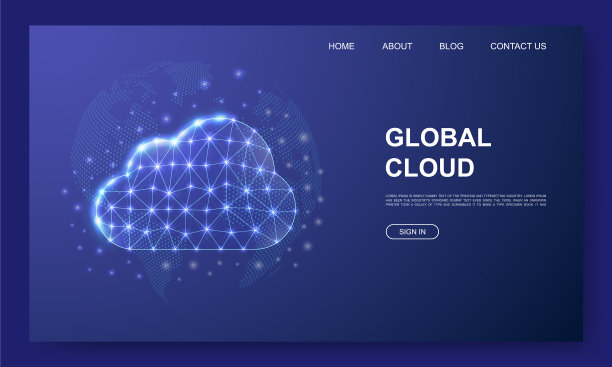 云三维低聚网站模板数据库图片下载