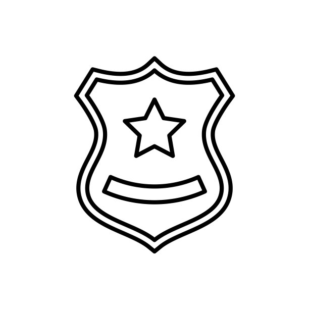 矢量警徽图标，标志图片下载