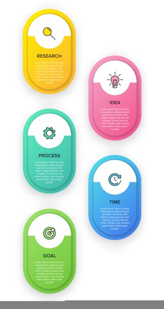 垂直信息图形设计与图标和5个选项或步骤。细线。信息图的业务概念。可用于信息图形、流程图、演示文稿、移动网站、印刷材料。图片下载