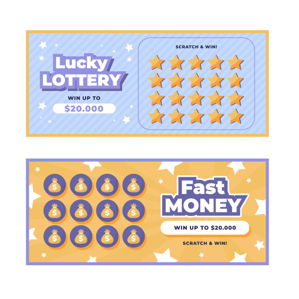 平面设计彩票矢量插图图片下载