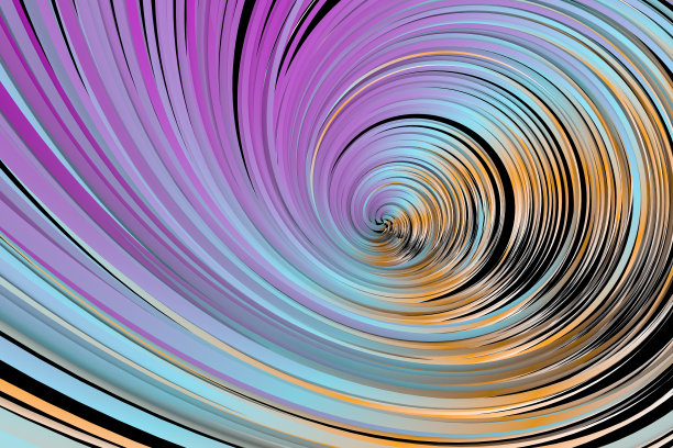 漩涡。色彩斑斓的梯度。膨胀的水。按风的方向旋转。湍急的水流图片下载