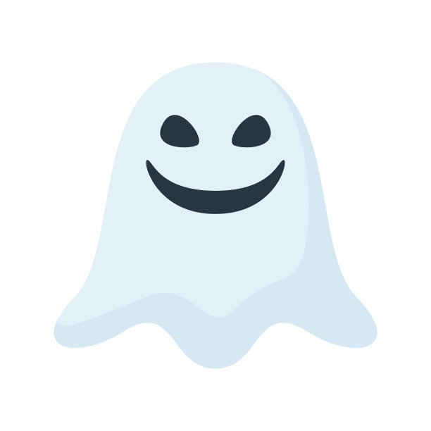 贴纸上有幽灵，矢量图片下载
