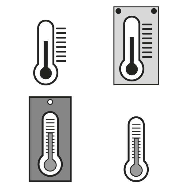 温度计图标：炎热的夏天（矢量插图）图片下载