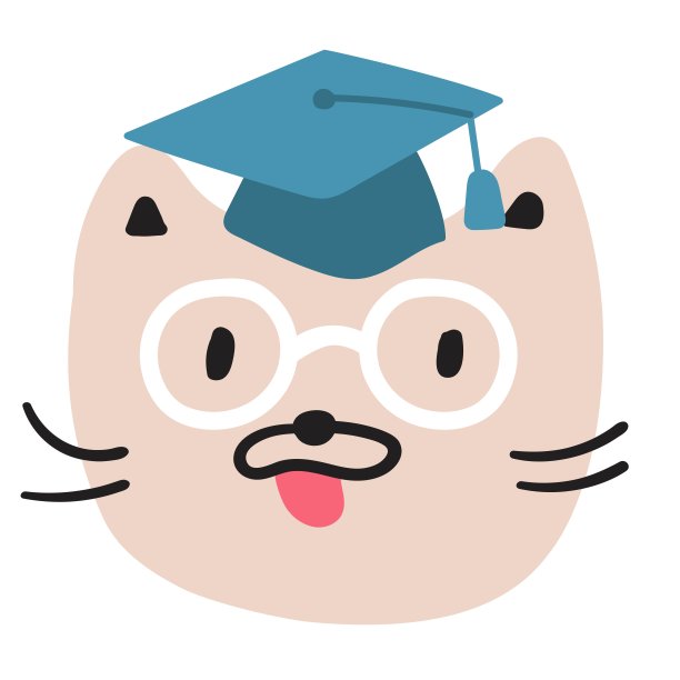 聪明的猫。戴着眼镜和毕业帽的可爱猫脸。图片下载