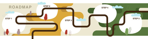 路线图信息图业务模板图片下载