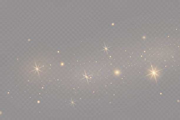 金色的亮片在许多灯光下闪闪发光。闪闪发光的尘埃。奢华的金色颗粒背景。图片下载