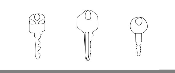 连续线路键图标的集合。极简主义的按键说明。矢量元素为房地产销售、安全概念图片下载