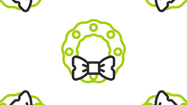 行圣诞花环图标隔离无缝图片下载