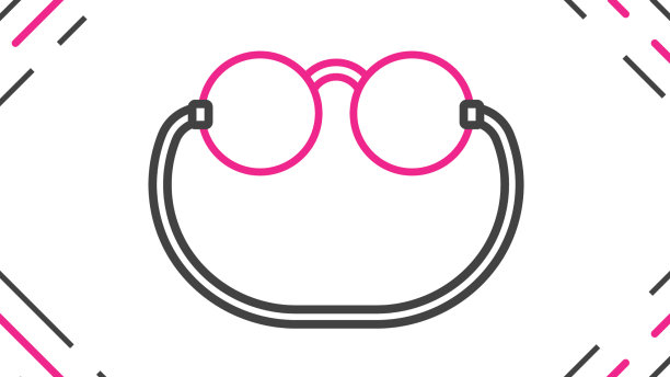 线眼镜图标孤立在白色背景图片下载