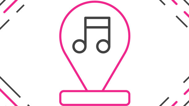 线音乐音符音符图标孤立在白色上图片下载