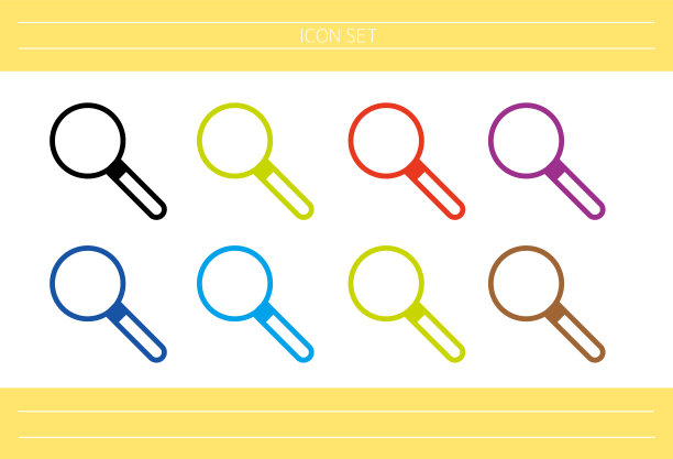 放大镜的矢量插图。放大镜图标。图片下载