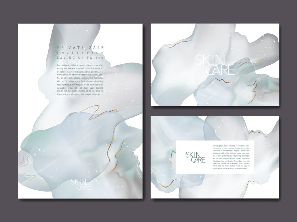 最小水彩效果抽象图形图片下载