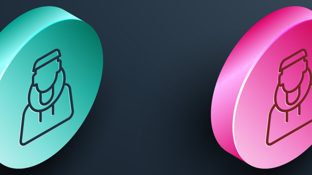 等距线和尚图标孤立在黑色图片下载