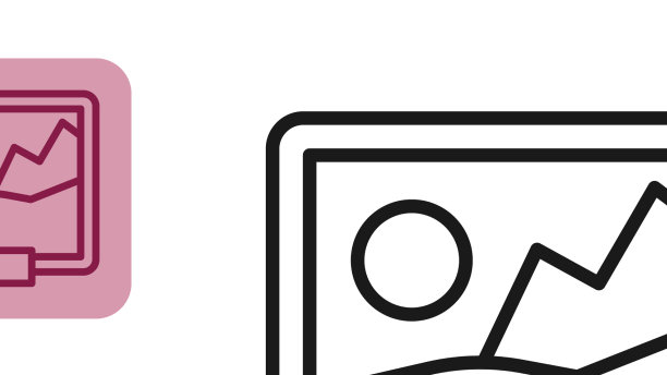 黑色线条图片图标孤立在白色上图片下载