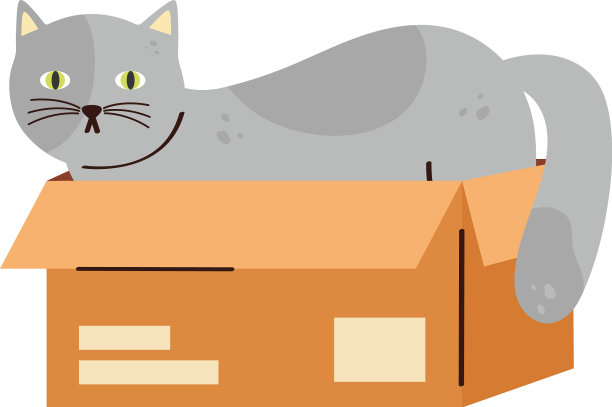 可爱的猫在盒子里图片下载