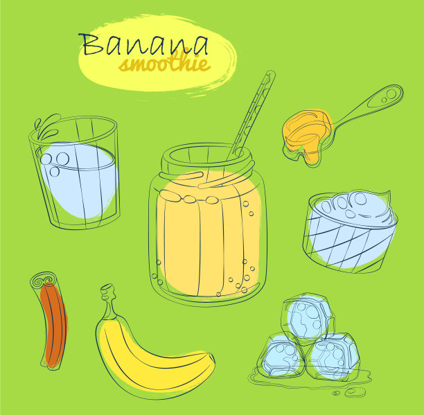 奶昔配方与香蕉牛奶图片下载