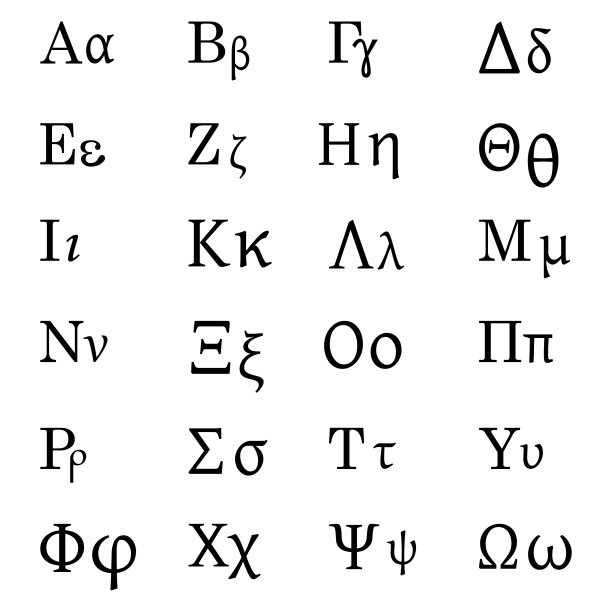 字体与黑色希腊字母排版设置图片下载
