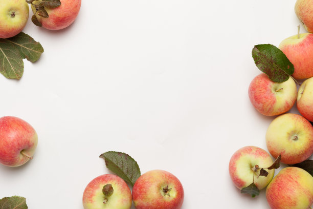 扁平多汁的苹果图片下载