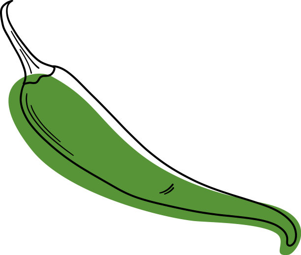 青辣椒辣椒分离香料图片下载