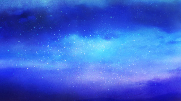 蓝色和紫色星空景观插图图片下载