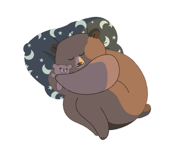 冬眠——棕熊冬眠图片下载