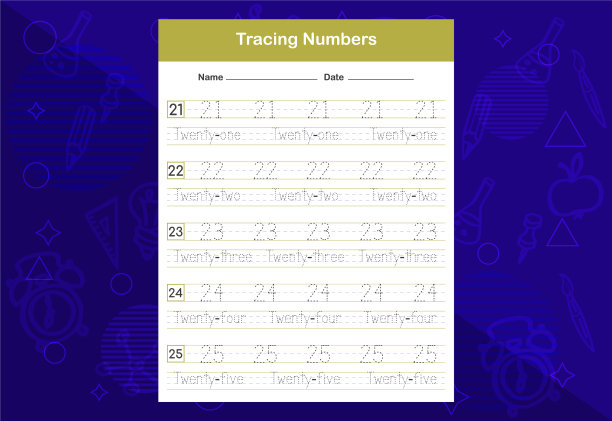 跟踪数字工作表具有教育意义图片下载