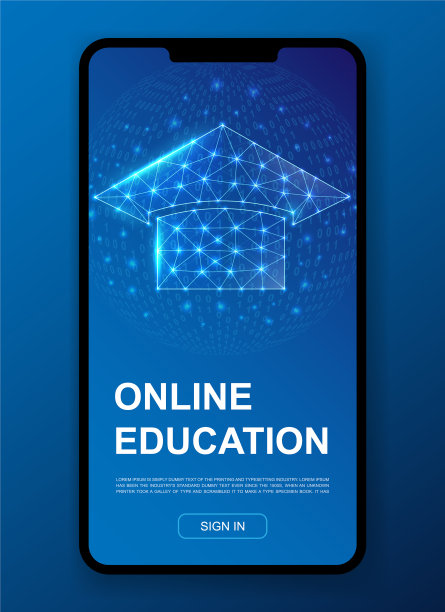 毕业帽三维多边形符号的UI ux图片下载