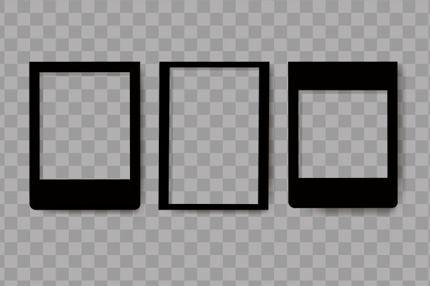 一套现实的空相框构图图片下载