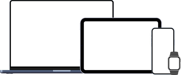 一套带有黑屏的现代电子设备图片下载