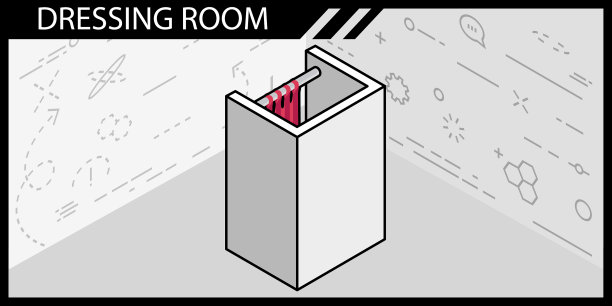 更衣室等距设计图标web 3d图片下载