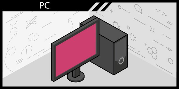 PC等距设计图标web 3d丰富多彩的概念图片下载
