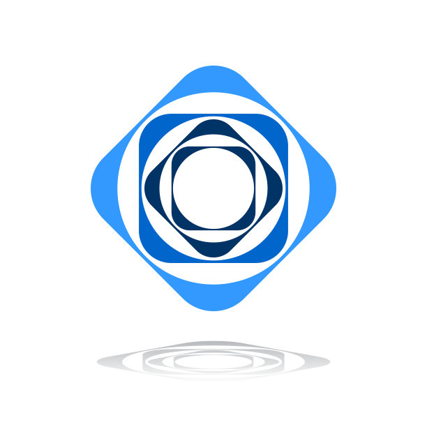 抽象蓝色方形图标元素进行设计图片下载