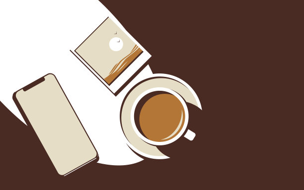 俯视图一杯美味的咖啡旁边图片下载