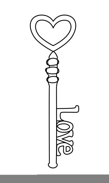 心形连续线键图标。矢量极简插画为情人节，周年纪念日，订婚派对图片下载