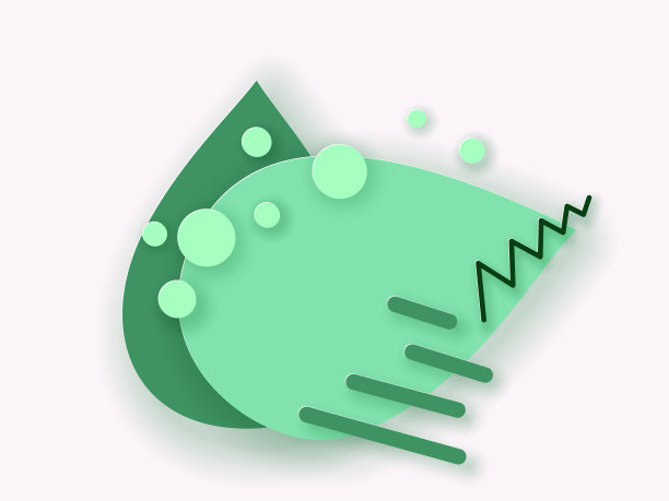 抽象三维造型剪纸风格的现代图形图片下载