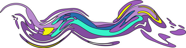 彩色液体波流元件抽象彩色图片下载