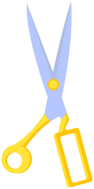 剪刀，由刀片和塑料手柄制成的工具。设备的创意，切割材料图片下载